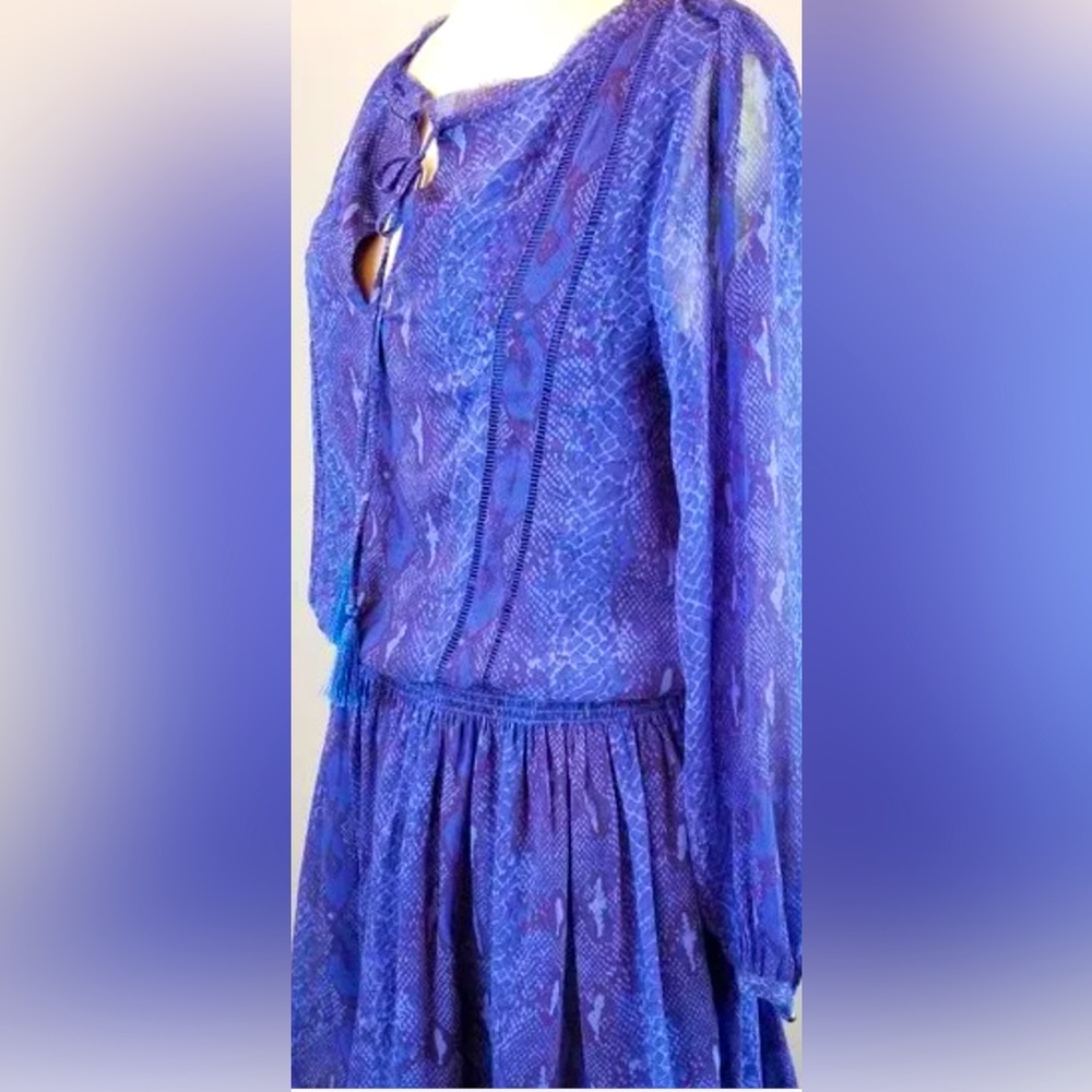 Banana Republic Blue Snake Skin Mini Dress